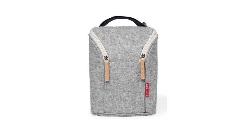 GRAB & GO DOUBLE BOTTLE BAG GREY MELANGE