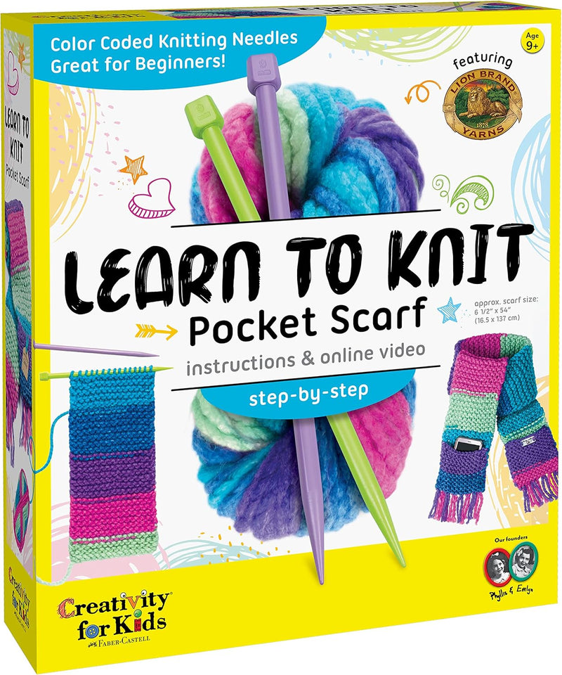CREATIVITY FOR KIDS LEARN TO KNIT POCKET SCARF