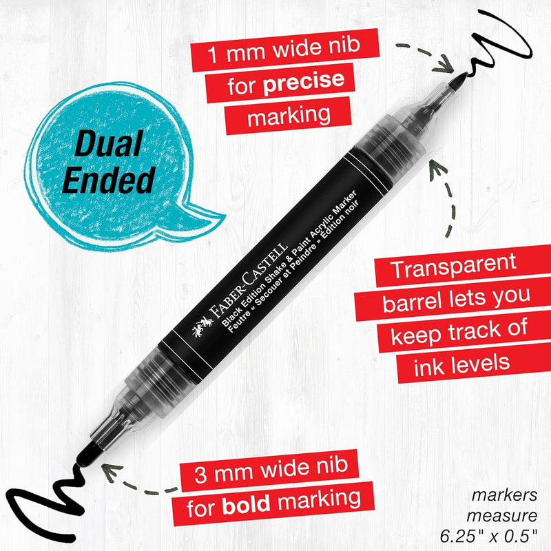 BLACK EDITION SHAKE & PAINT MARKERS 2 COUNT