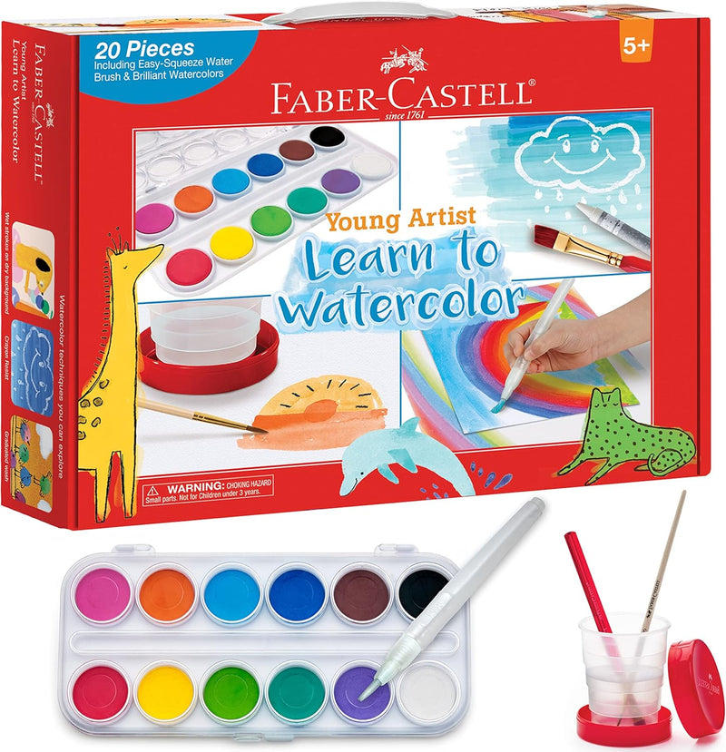 YOUNG ARTIST LEARN TO WATERCOLOUR - WATERCOLOUR PAINT SET FOR KIDS