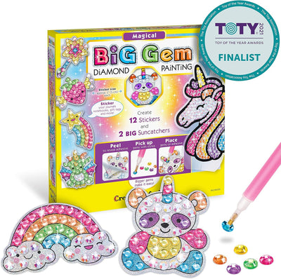 CREATIVITY FOR KIDS BIG DEM DIAMOND PAINTING KIT: MAGICAL GEM ART STICKERS & SUNCATCHERS