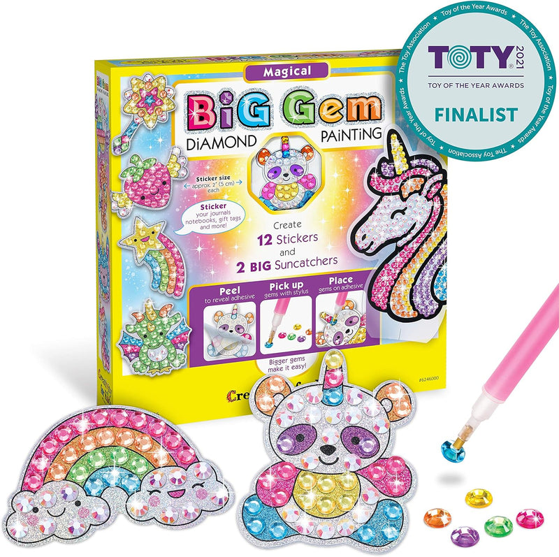CREATIVITY FOR KIDS BIG DEM DIAMOND PAINTING KIT: MAGICAL GEM ART STICKERS & SUNCATCHERS