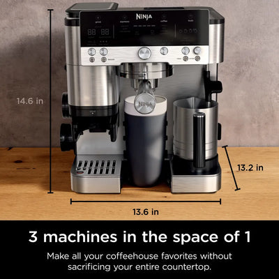 NINJA LUXE CAFE PREMIER 3-IN-1 ESPRESSO DRIP COFFEE & COLD BREW MAKER