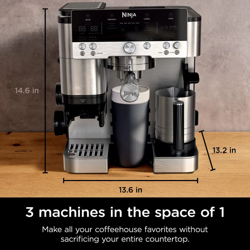 NINJA LUXE CAFE PREMIER 3-IN-1 ESPRESSO DRIP COFFEE & COLD BREW MAKER