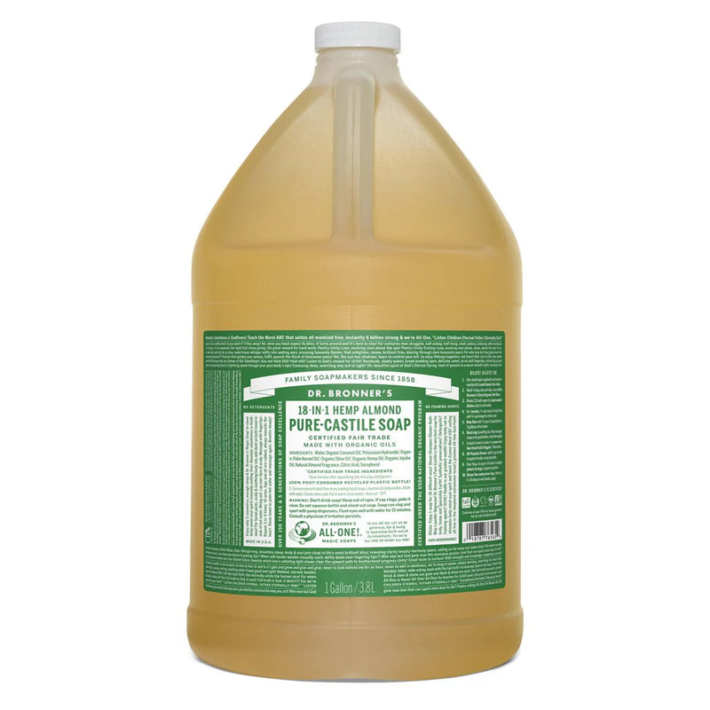 PURE CASTILE LIQUID SOAP ALMOND 1gal