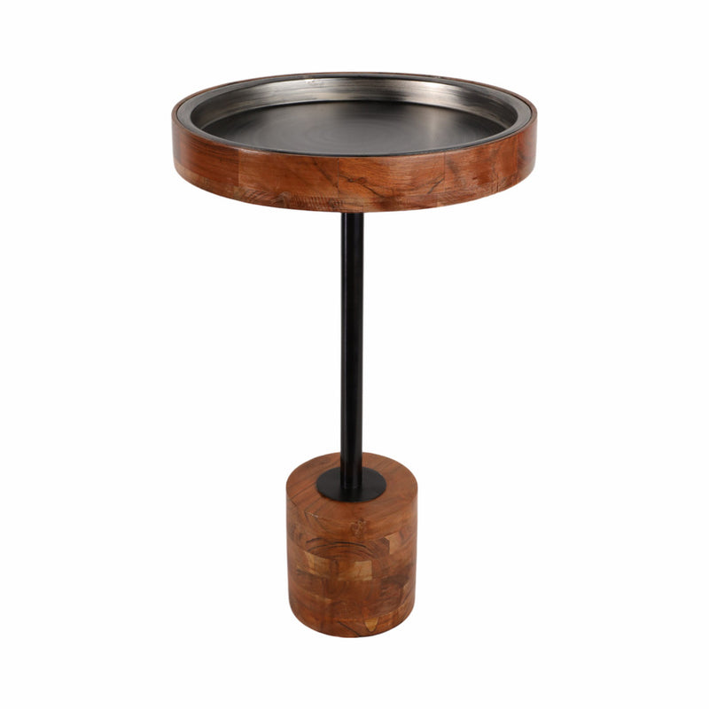 SHORT BROWN TABLE 23IN INMAR