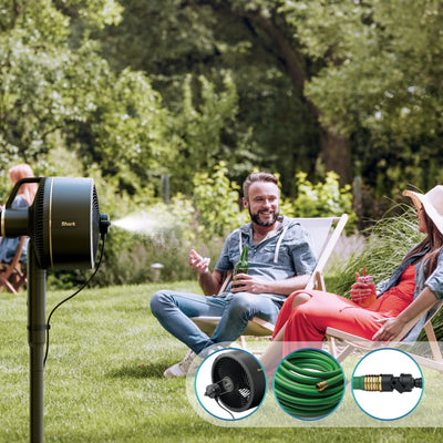 SHARK FLEX BREEZE FAN WITH INSTA-COOL MIST ATTATCHMENT