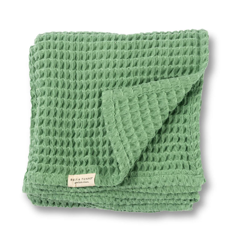 WAFFLE BABY BLANKET SEA FOAM
