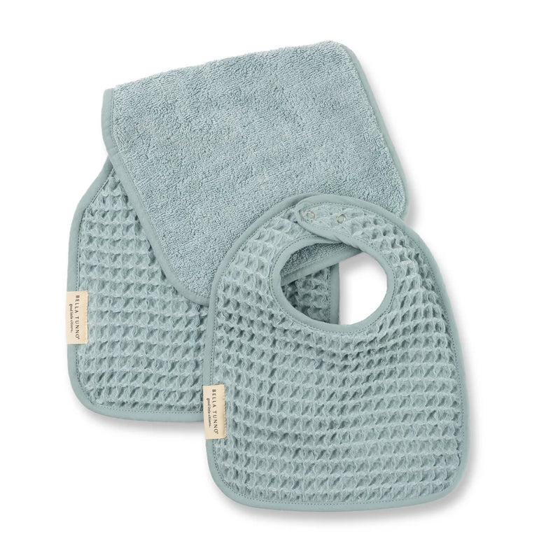 REVERSIBLE BIB & BURP SET - FOG