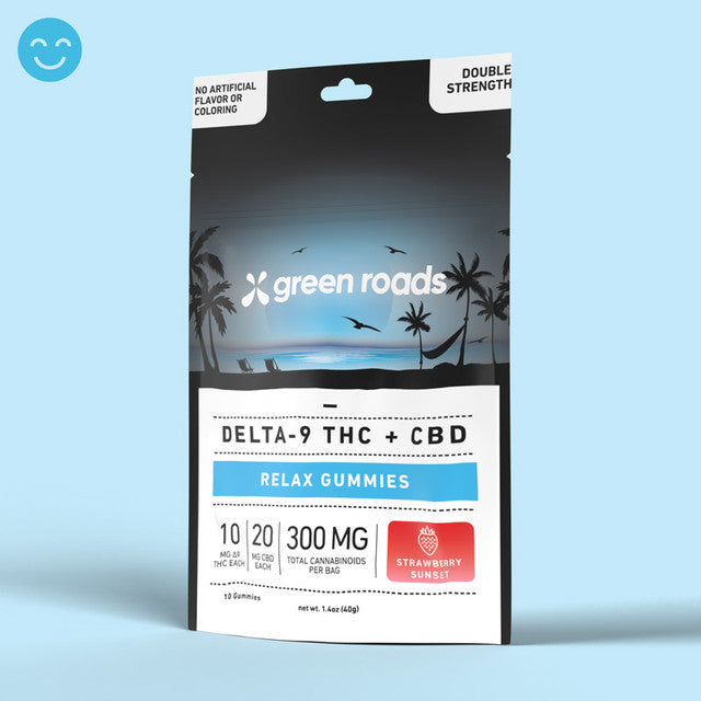 THC CBD RELAX GUMMIES 60MG 2CT STRAWBERRY SUNSET