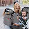 SKIP HOP GRAB-GO DOUBLE BOTTLE BAG BLACK STRIPE