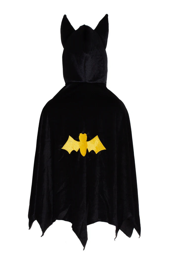 KIDS BLACK HOODED BAT CAPE SIZE4-6