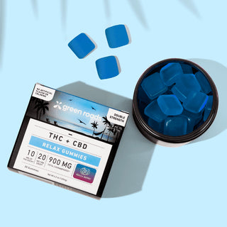 THC CBD RELAX GUMMIES 900MG 30CT PEACH BERRY