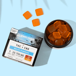 THC CBD RELAX GUMMIES 900MG 30CT RASPBERRY