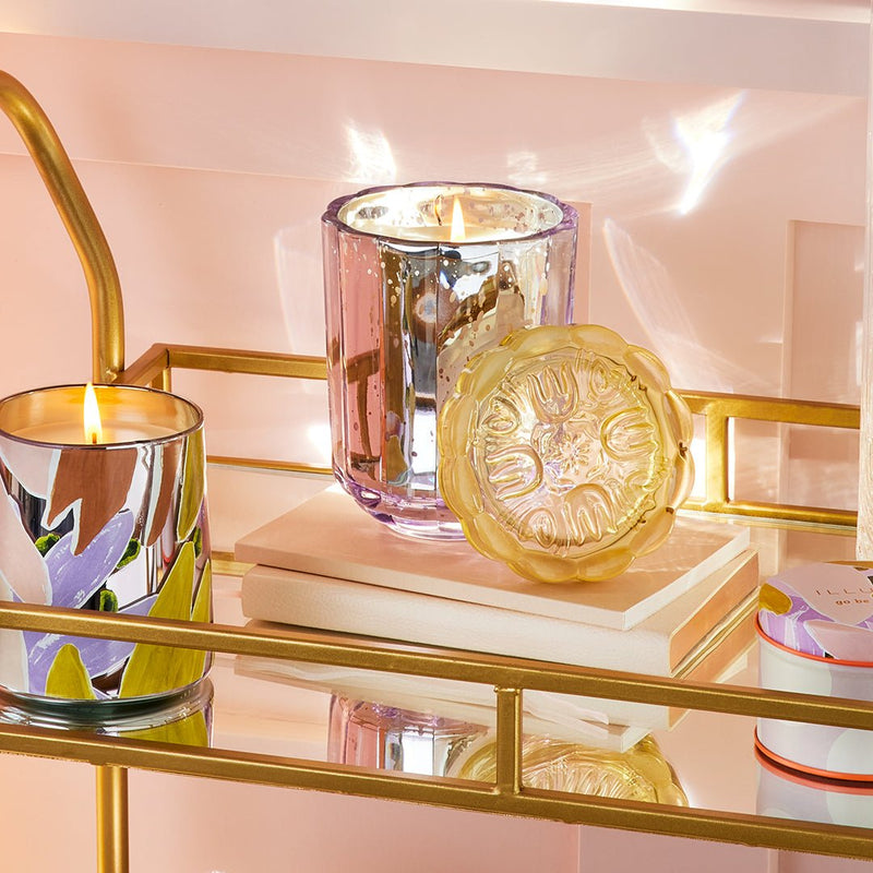 LAVENDER LA LA FLOURISH GLASS