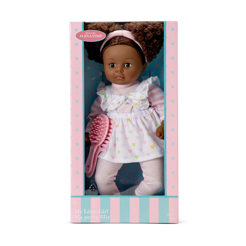 14IN MY LITTLE GIRL POLKA DOT PINAFORE - DARK SKIN TONE