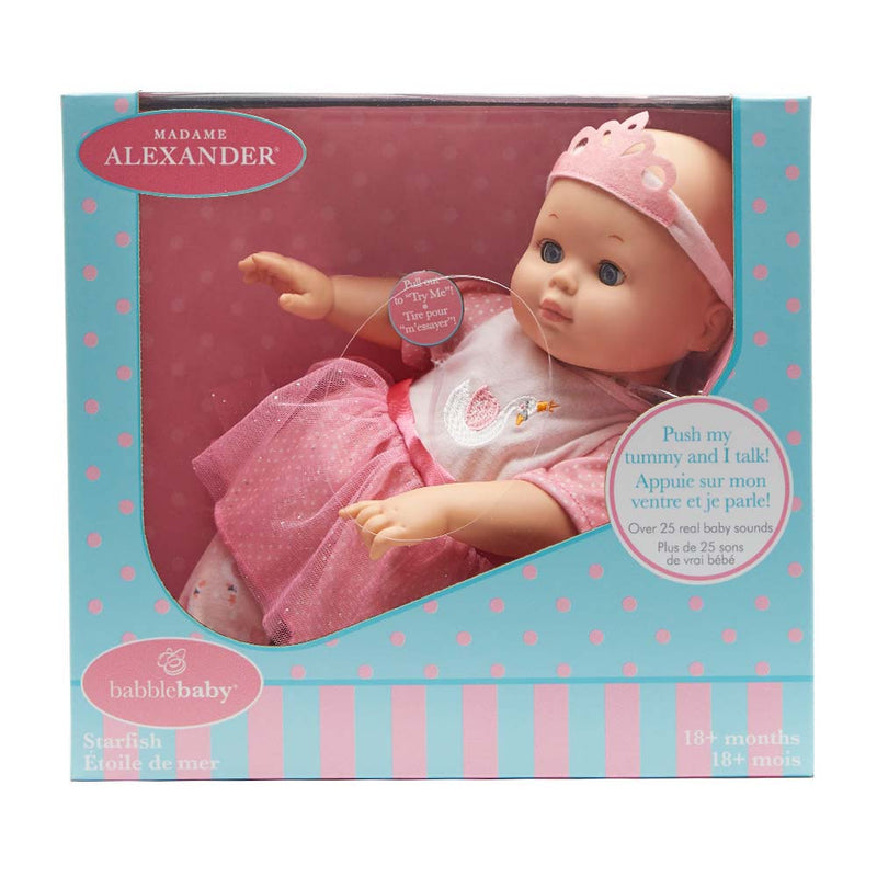 14IN BABBLE BABY - PINK SWAN DOLL