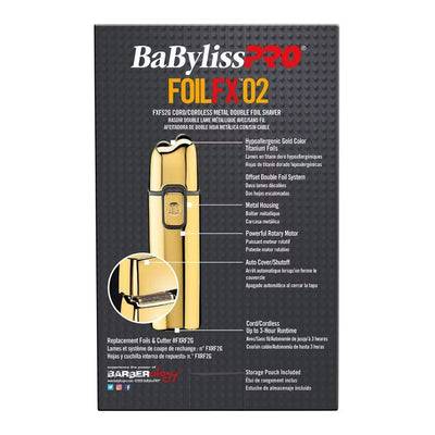 FOILFX02 CORDLESS GOLDFX METAL DOUBLE FOIL SHAVER