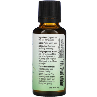 100% PURE ORGANIC TEA TREE OIL 1OZ