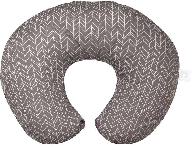 NURSING PILLOW- GRAY CHEVRON STRIPE