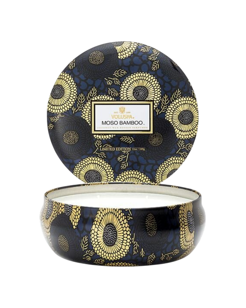 MOSO BAMBOO 3 WICK TIN CANDLE
