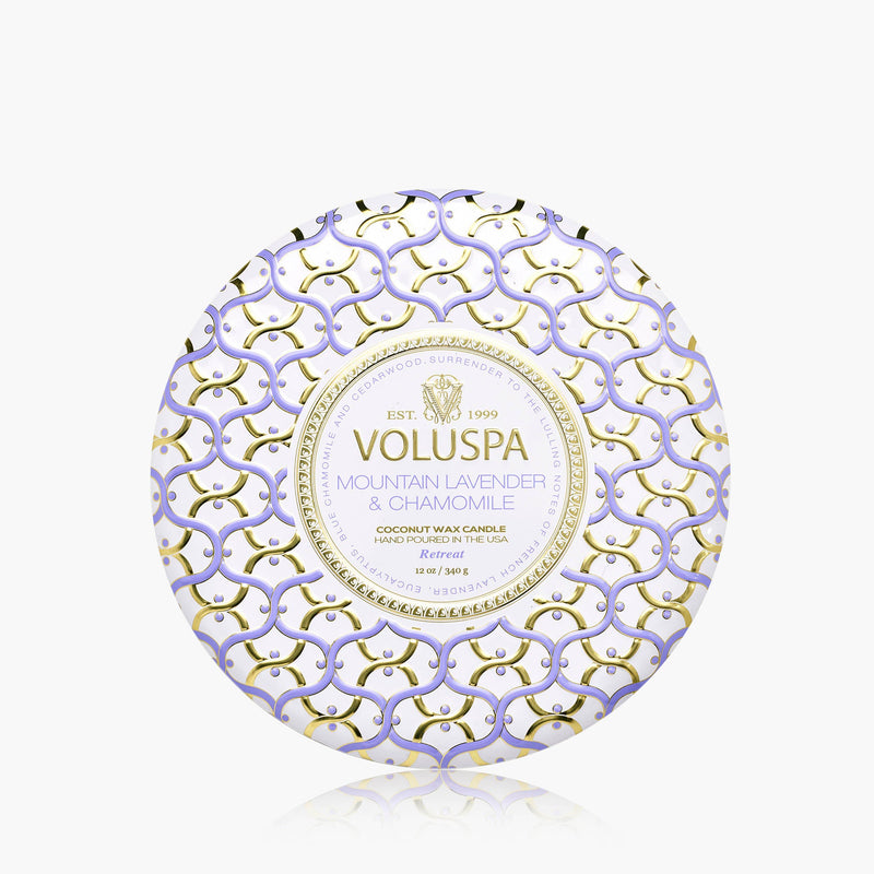 MOUNTAIN LAVENDER + CHAMOMILE 3 WICK TIN