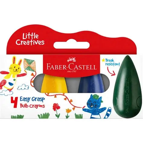 LITTLE CREATIVES 4 EASY GRASP BULB CRAYONS