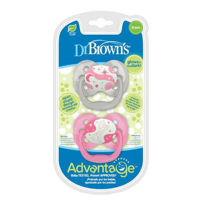 ADVANTAGE PACIFIER STAGE 1 PINK 2PK