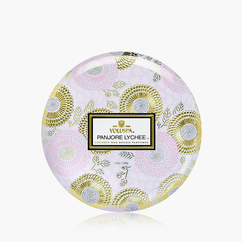 PANJOREE LYCHE 3 WICK TIN 12OZ