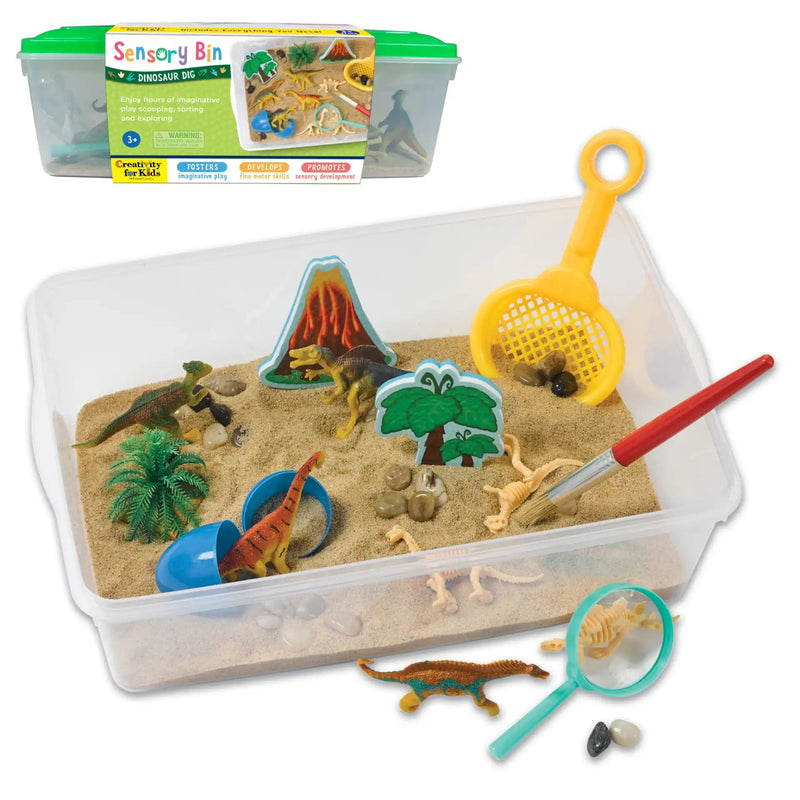 DINOSAUR DIG SENSORY BIN