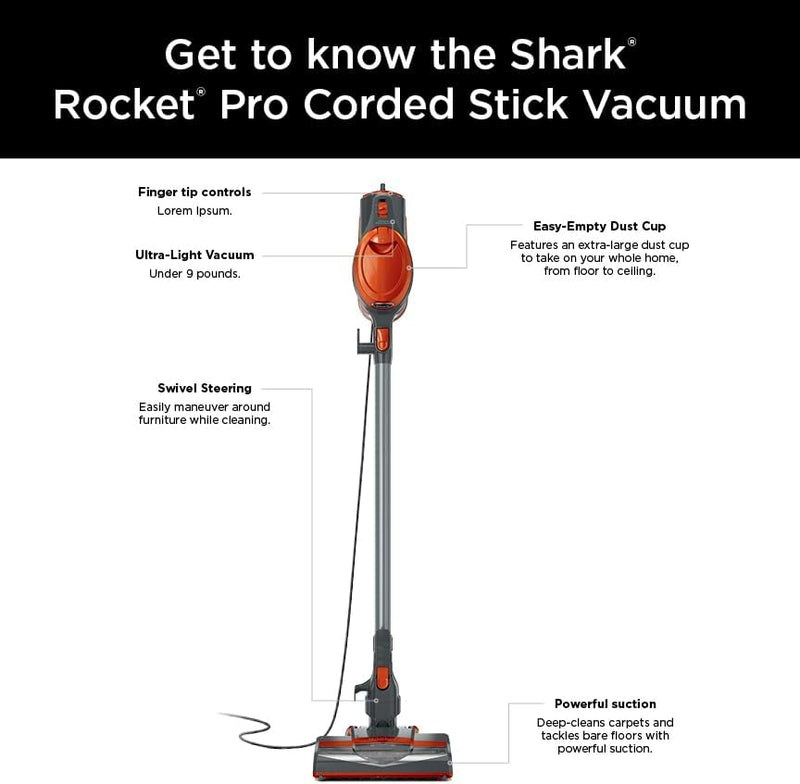 SHARK ROCKET PET CORDED VACUUM
