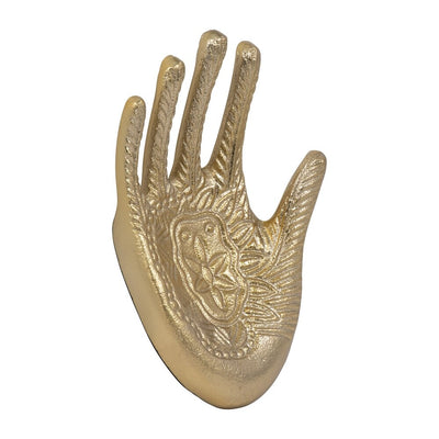 METAL CHAMPAGNE 8" TATTOO HAND TRINKET TRAY