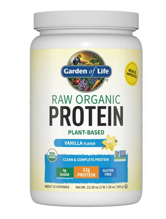 RAW ORGANIC PROTEIN VANILLA 631G 23OZ