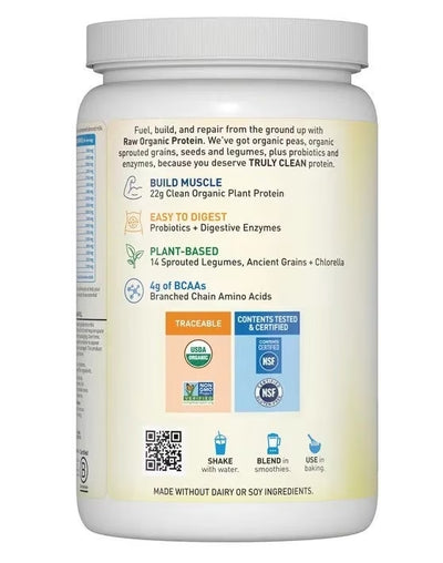 RAW ORGANIC PROTEIN VANILLA 631G 23OZ