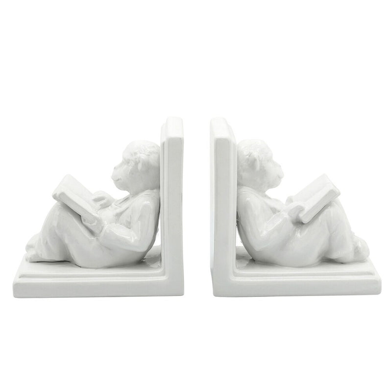 SET OF 2 CERAMIC 7"H READING MONKEY BOOKENDS