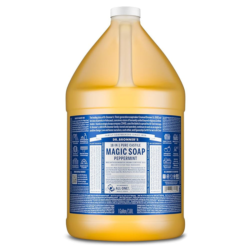 PURE CASTILE LIQUID SOAP PEPPERMINT 1gal