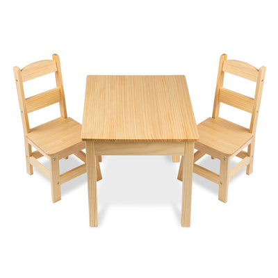 WOODEN TABLE + CHAIRS SET