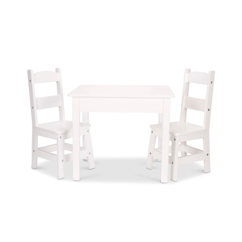 WOODEN TABLE+ CHAIRS WHITE