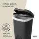 BRIM STEP ON TRASH CAN BLACK-NICKEL