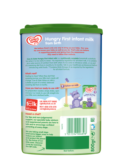 HUNGRY FIRST INFANT MILK FROM BIRTH 800g