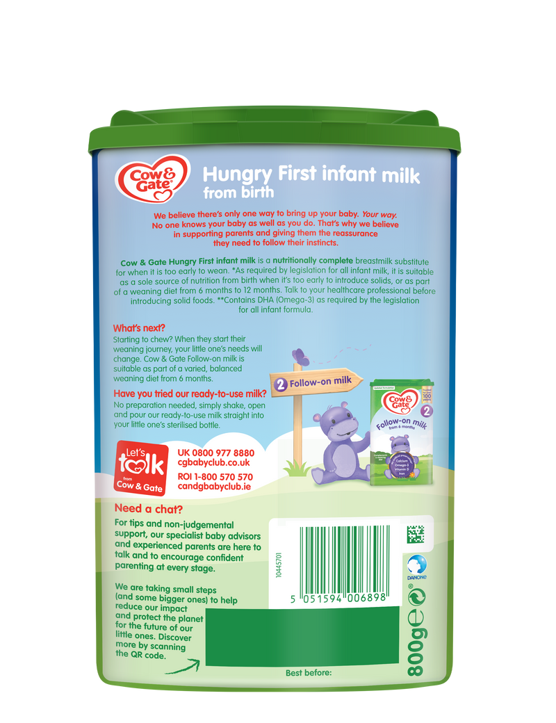 HUNGRY FIRST INFANT MILK FROM BIRTH 800g