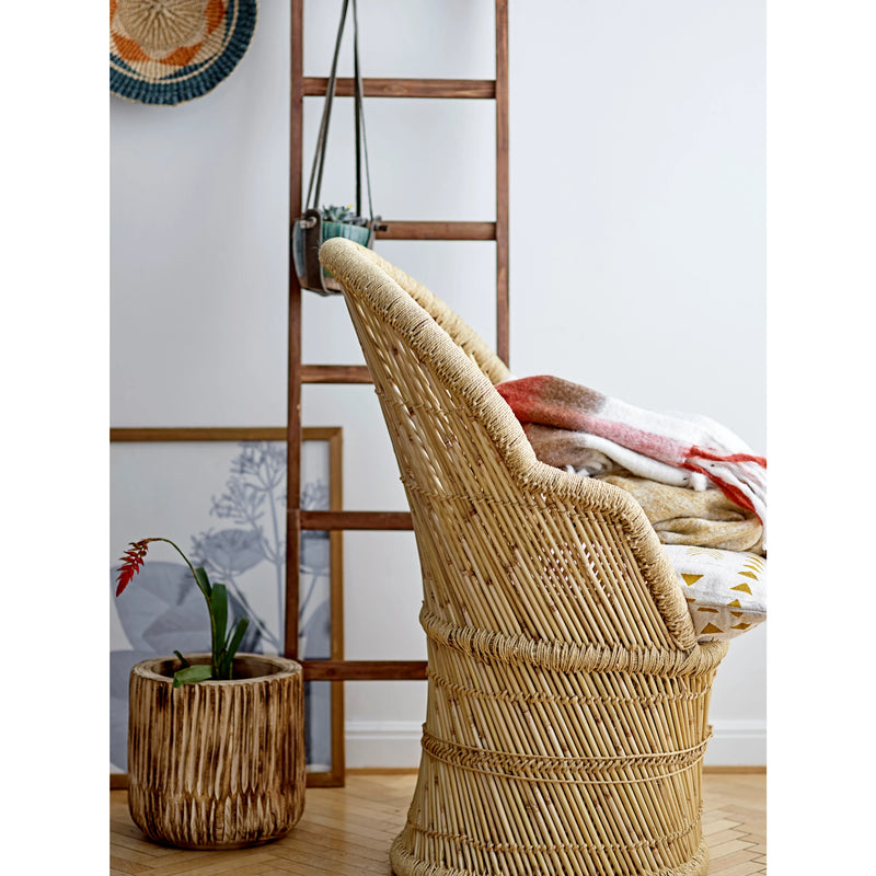 HAND-WOVEN BAMBOO & ROPE CHAIR