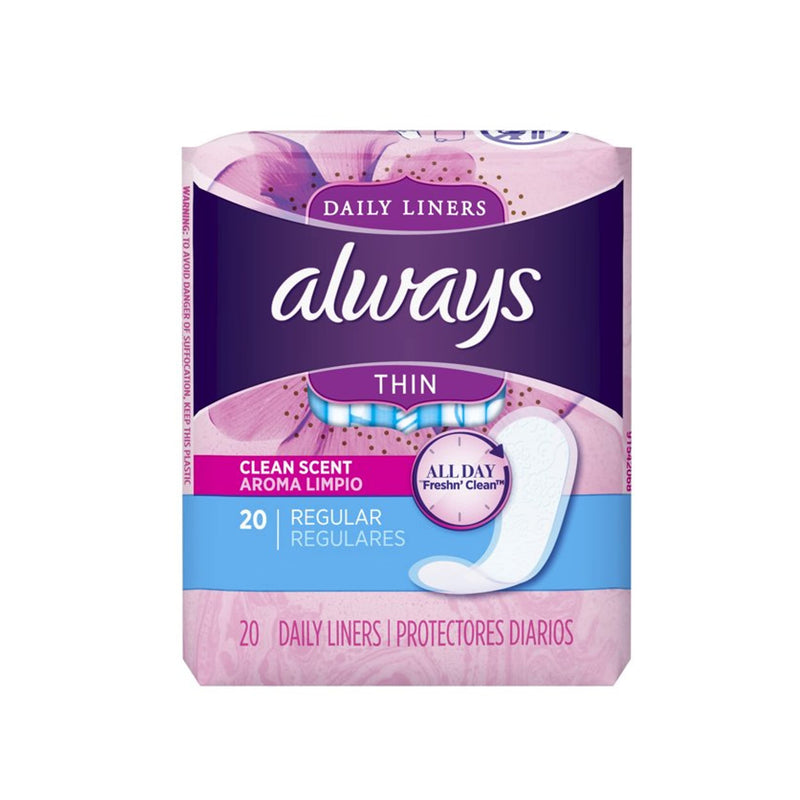 LINERS THIN REGULAR CLEAN SCENT 20ct