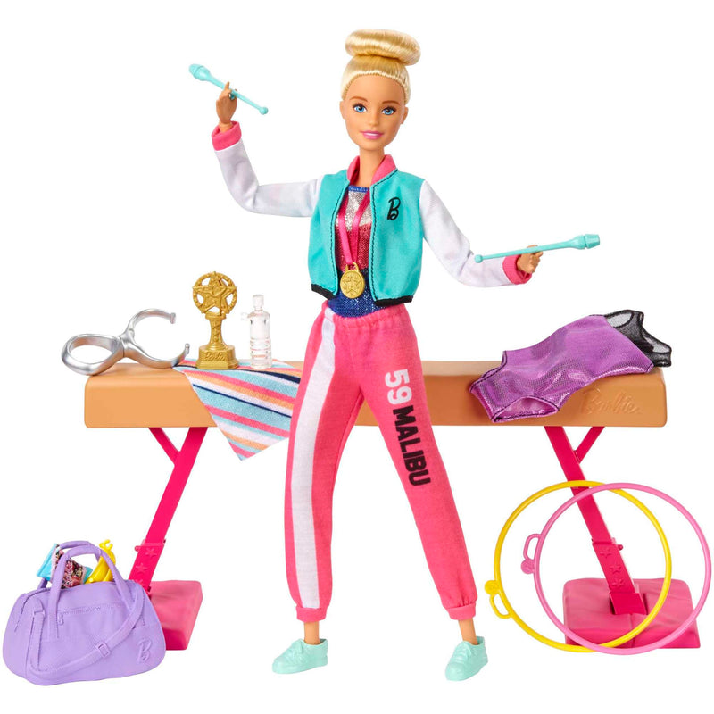 BARBIE YOU CAN BE GYMNAST DOLL PLAYSET