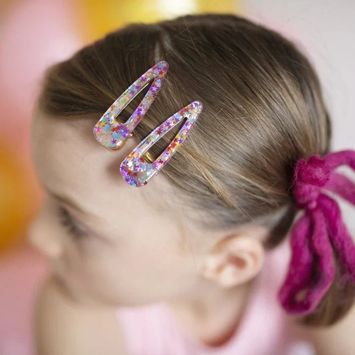 2 PIECE BOUTIQUE GEL SPARKLE HAIRCLIPS