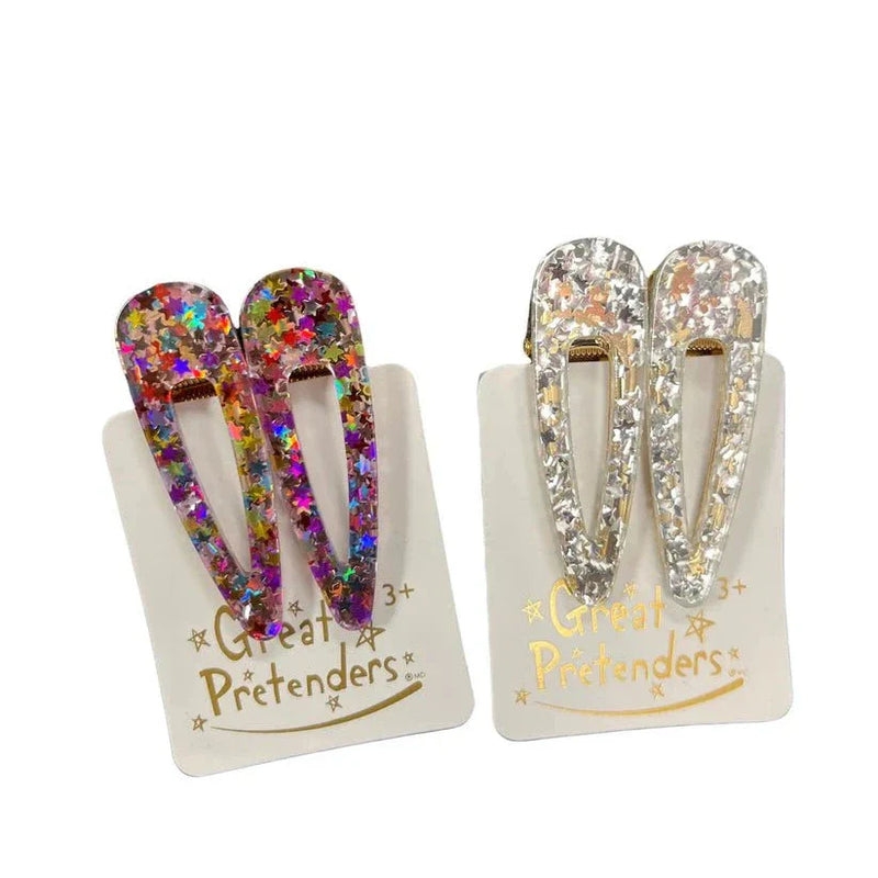 2 PIECE BOUTIQUE GEL SPARKLE HAIRCLIPS