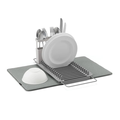 UDRY OVER SINK DISH RACK+DRYING MAT CHARCOAL