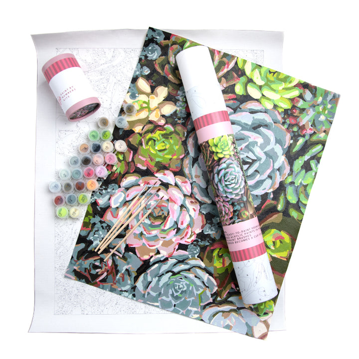 PAINT BY NUMBER -SENSITIVE SUCCULENTS