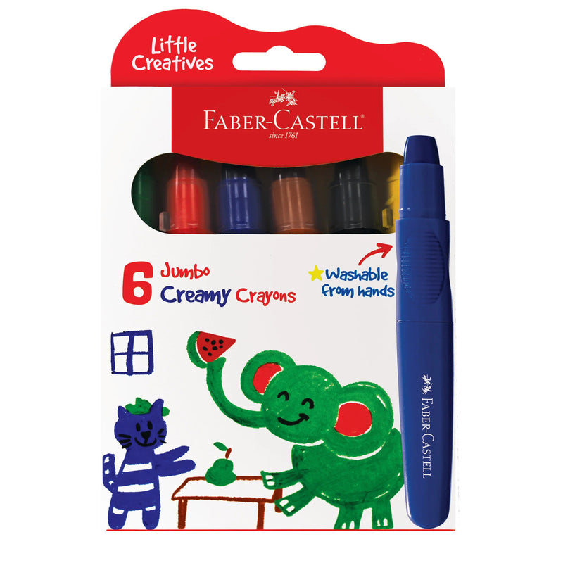 LITTLE CREATIVES 6 JUMBO CREAMY CRAYONS