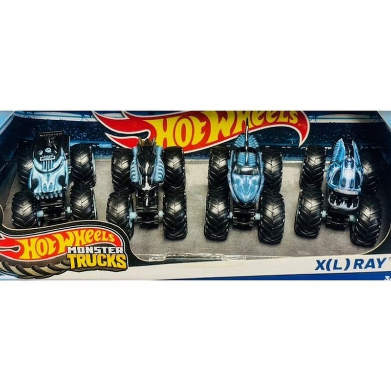 HOT WHEELS MONSTER TRUCKS 4 PACK 1:64 SCALE